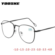 YOOSKE бренд Moypia очки для женщин и мужчин винтажные близорукие очки Sutdent короткий прицел диоптрий-1,0-1,5-2,0-2,5-3,0-3,5-4