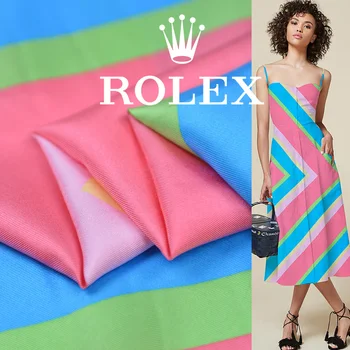 

Rainbow World Silk Twill 100% Silk Dress Suit Shirt T-shirt Fashion Designer Fabric