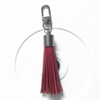 

New Gun Black Leather Tassel Key Chain South Korea Clasp Key Ring Cute Big Pendant Bag Charming Car Key Holder Personality Gifts