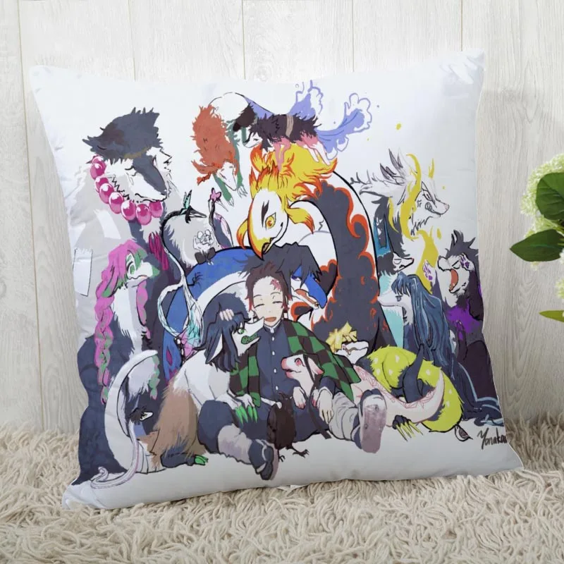 45*45 наволочка с принтом Kimetsu No Yaiba для свадьбы наволочка аниме pillowcases40X40cm45X45cm