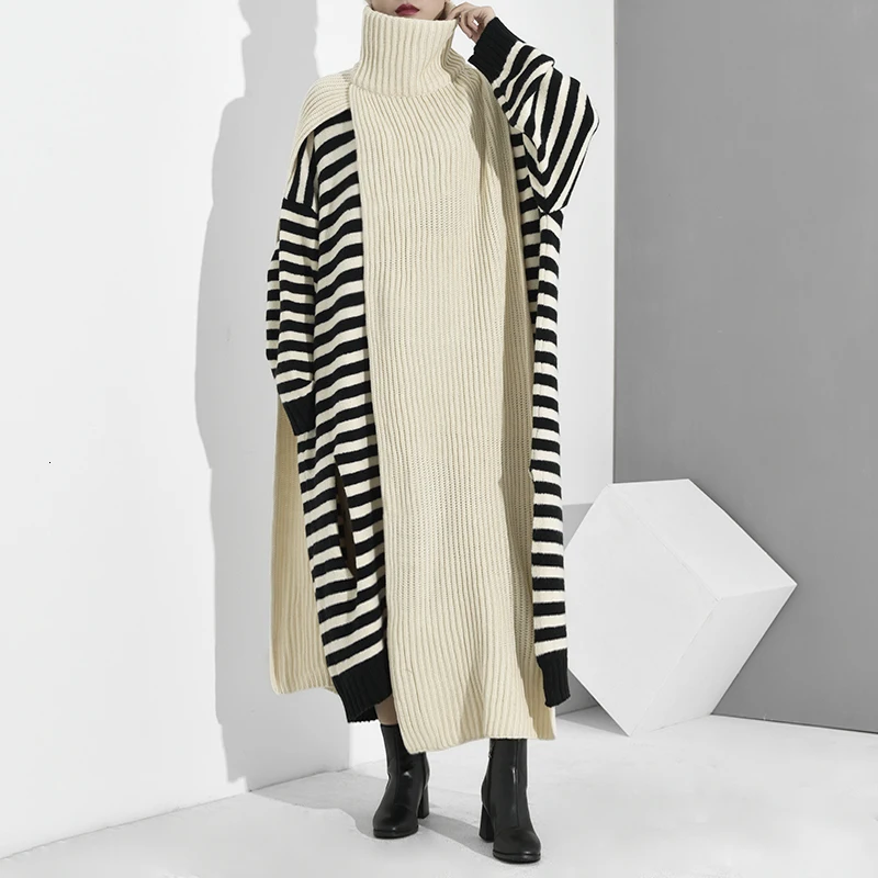 [EAM] женский многоцветный 2 способа ношения Бежевый длинный теплый шарф длинный индивидуальный Модный осенне-зимний TV8730 - Color: White