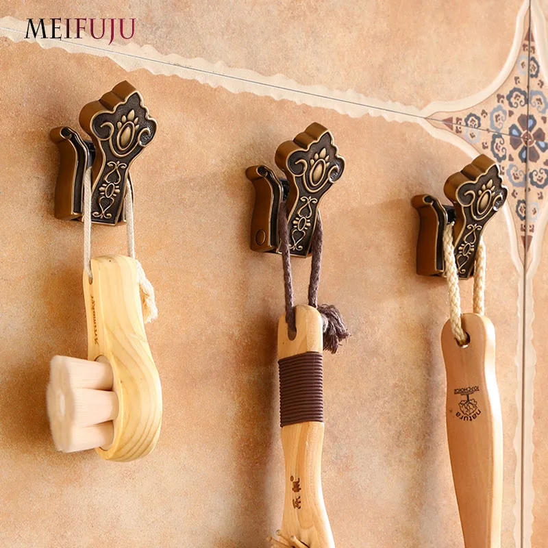 

3PC Towel Wall Hook Colorful Aluminum Single Hook Coat Hooks Robe Bathroom Kitchen Door Clothes Key Hat Bag Hanger Rack Holder