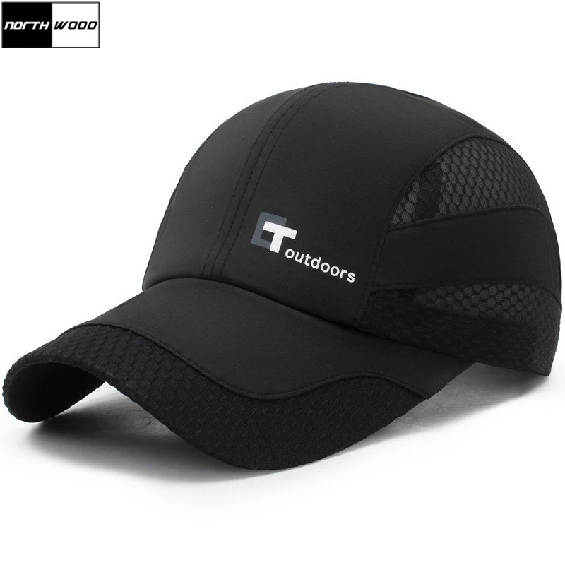 [NORTHWOOD] Марка Мода Летняя Шапка Мужчины Женщины Сетка Бейсболка Быстросохнущий Дышащий Casquette Homme Trucker Cap Размер 56-60 см
