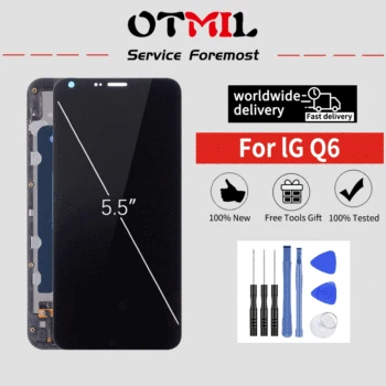

OTMIL 5.5" For LG Q6 LCD Touch Screen Digitizer Assembly Frame Replacement M700A M700N US700 M700 Display for LG Q6 Display #1