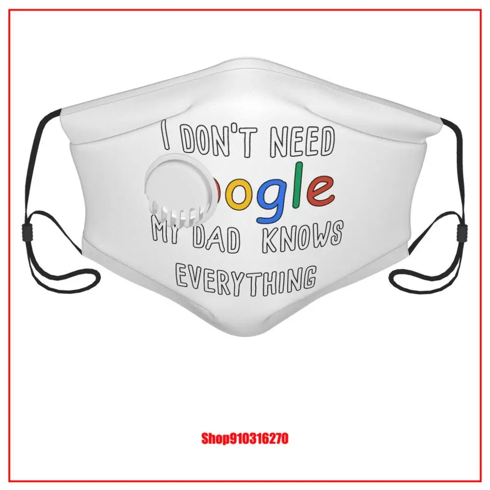 Мне не нужно Google мой папа все знает черная маска для взрослых милая лица модная