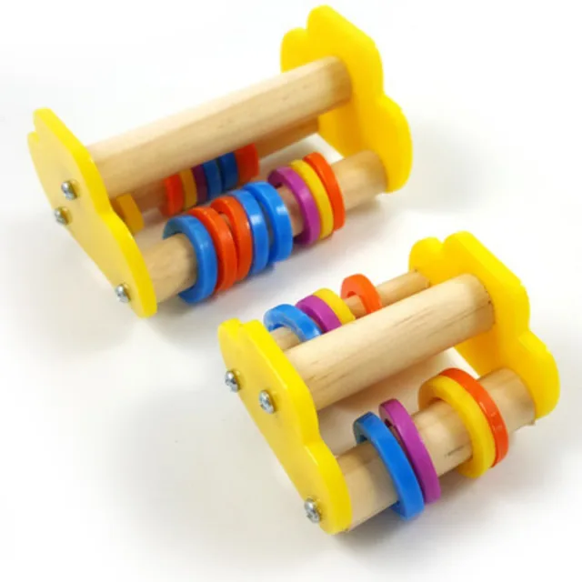 US $10.05 Wooden Parrot Roller Skates Birds Foot Skateboard Toy Pet Cockatiel Intelligence Training Toy Bird 