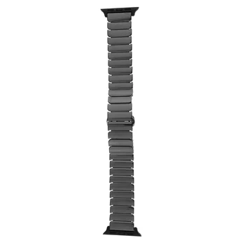 

20mm Ceramic Bracelet Watch Band Strap for Apple Watch With Adapter Connector Deployment Clasp