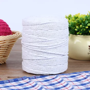 

200m Durable White/Beige Cotton Cord Natural Twisted Thread Rope DIY Handmade Crafts Cotton Twine String Macrame Cord Rope 2mm