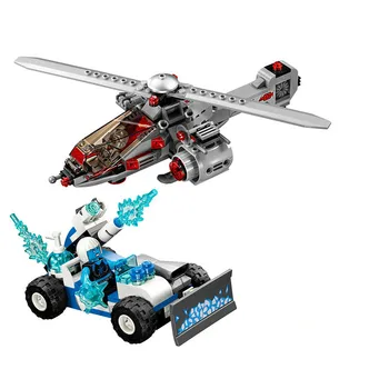 

07093 DC Comics es Speed Force Freeze Pursuit Helicopter Building Blocks 304pcs Bricks Compatible Flash Man 76098