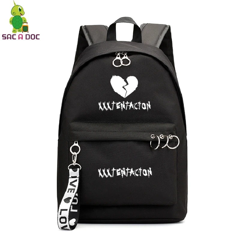 Mochila escolar XXXTentacion para chica adolescente, mochila para ordenador portátil, bolso de hombro de viaje