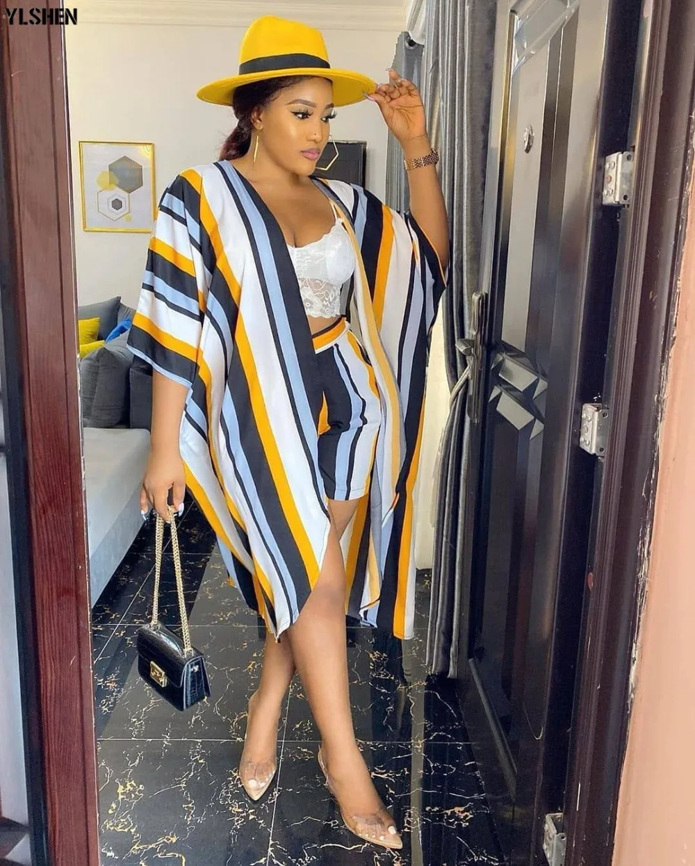 2 Piece Set African Clothes Dashiki Print African Dresses for Women Bazin Riche Long Sleeve Tops Jackets + Pants Shorts Suits Clothing 03