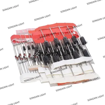 

100pcs/lot 1N4148 1N4007 1N5819 1N5399 1N5408 1N5822 FR107 FR207,8values=100pcs,Electronic Components Package,Diode Assorted Kit