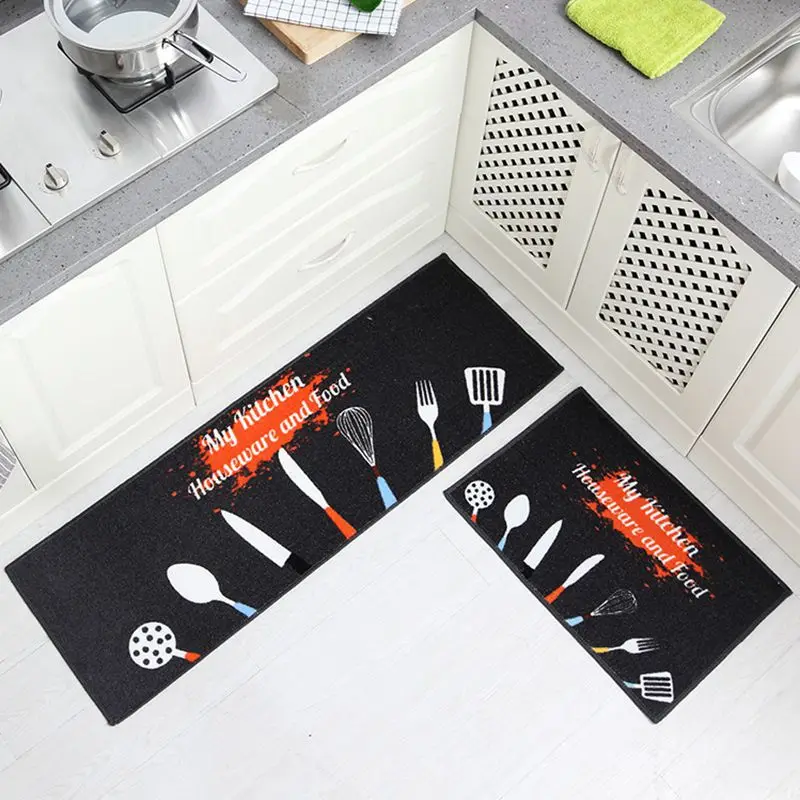

Printed Anti-slip Long Mat for Floor Water Absorption Carpets Home Entrance Doormat Kitchen Gadgets Living Room Floor Mats