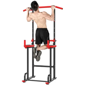 

Power Tower, Heavy Duty Pull Up Dip Station, Adjustable Strength Training Power Tower Fitness Workout Exercise Machine