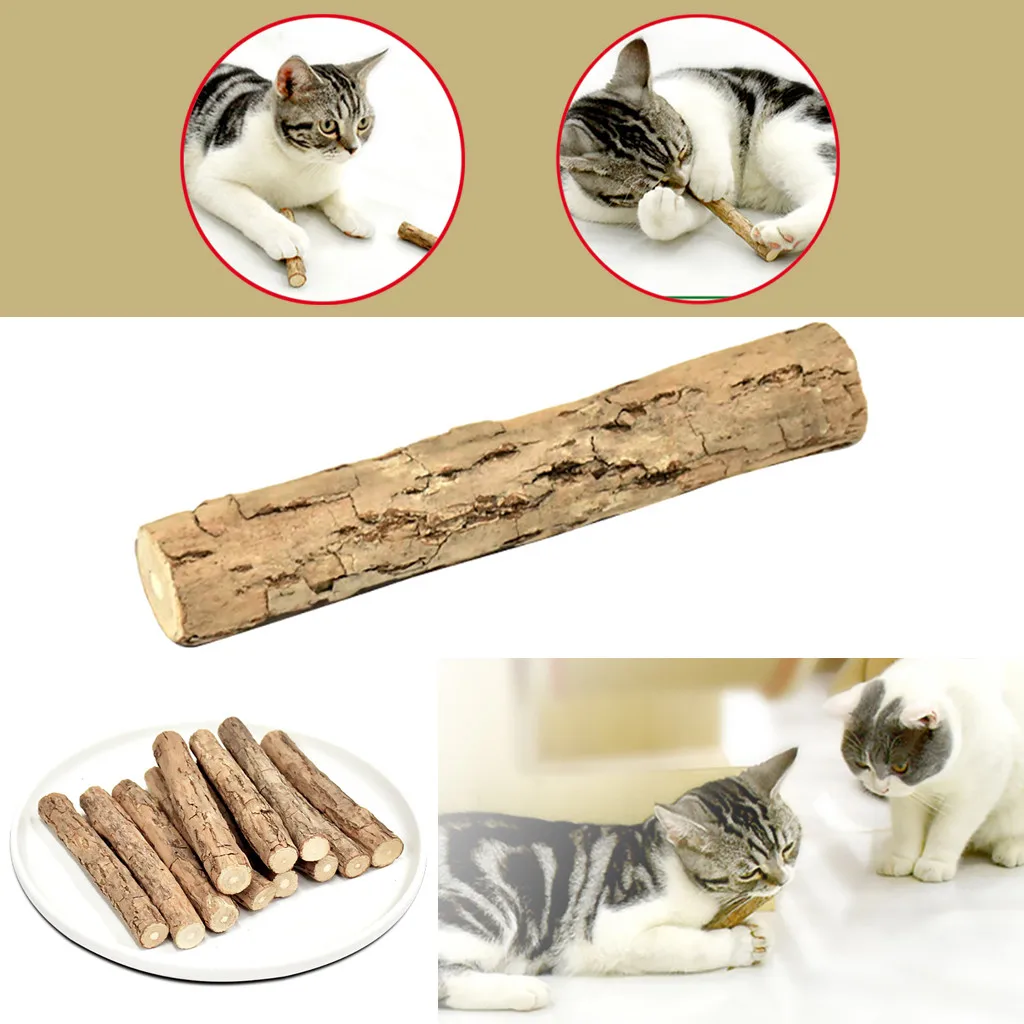 Кошка закуски жевательные кошачьи палочки Зубы Молярная Чистящая Щетка игрушка для домашних животных# C