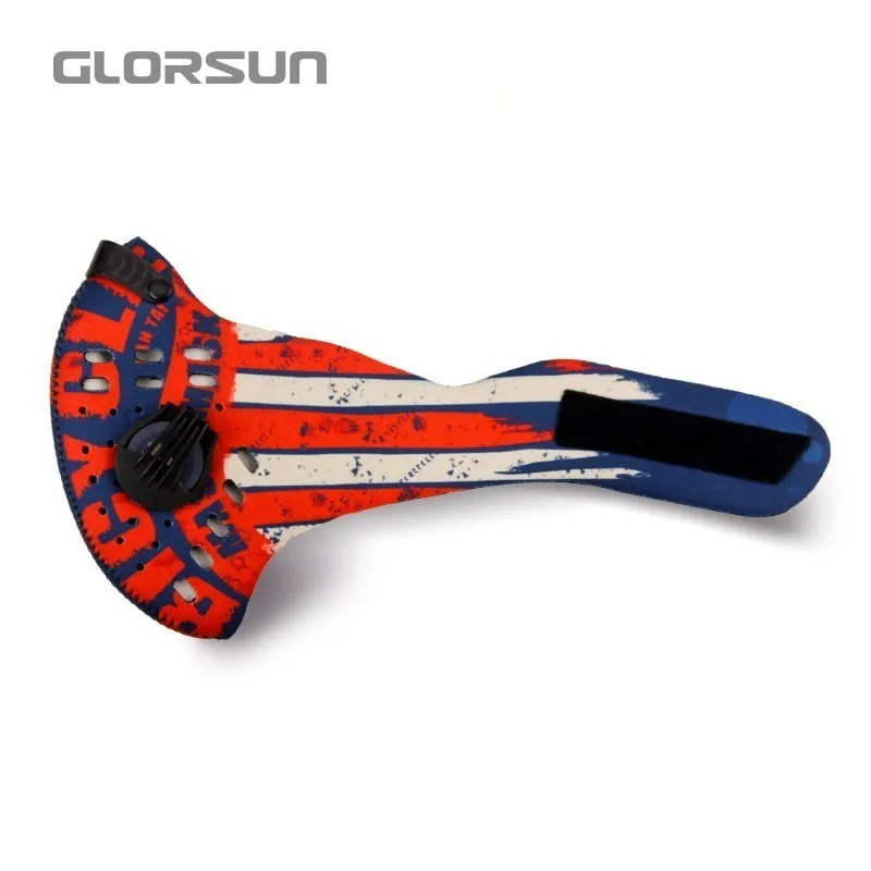 GLORSUN маска на заказ из неопрена n99 анти-пм2, 5 мотоциклетная велосипедная черная моющаяся маска для рта для занятий спортом - Цвет: 005E02002