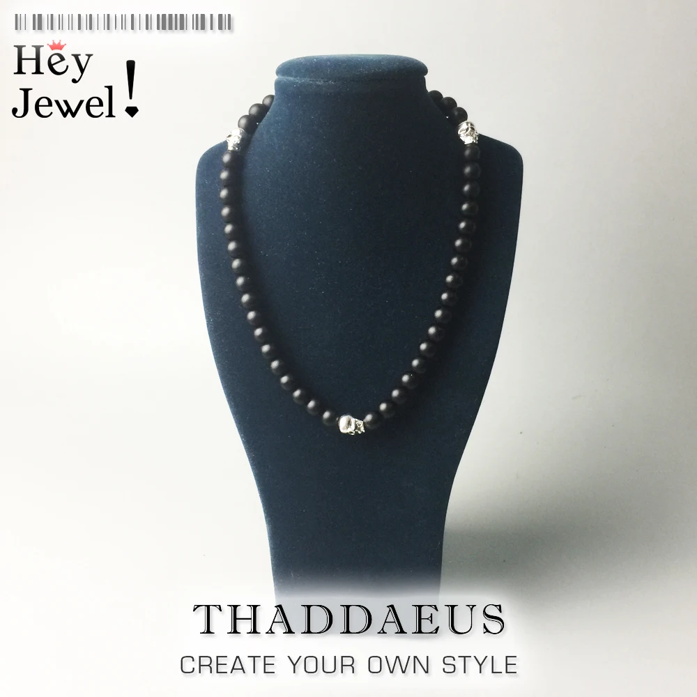 Ожерелье с бусинами и черепами модные ювелирные изделия из новой нитки в европейском стиле украшение