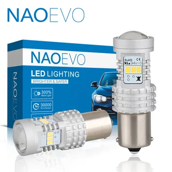 

NAOEVO P21W BA15S 6W 1400Lm LED 1156 For peugeot 206 Day light Super Bright White 12V 3020 Chip Auto Amber Turn Reversing Tail