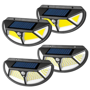 

122LED COB Solar Wall Light Outdoor Solar Lamp IP65 Waterproof Motion Sensor Lamp Sunlight Powered Garden Landscape Lights