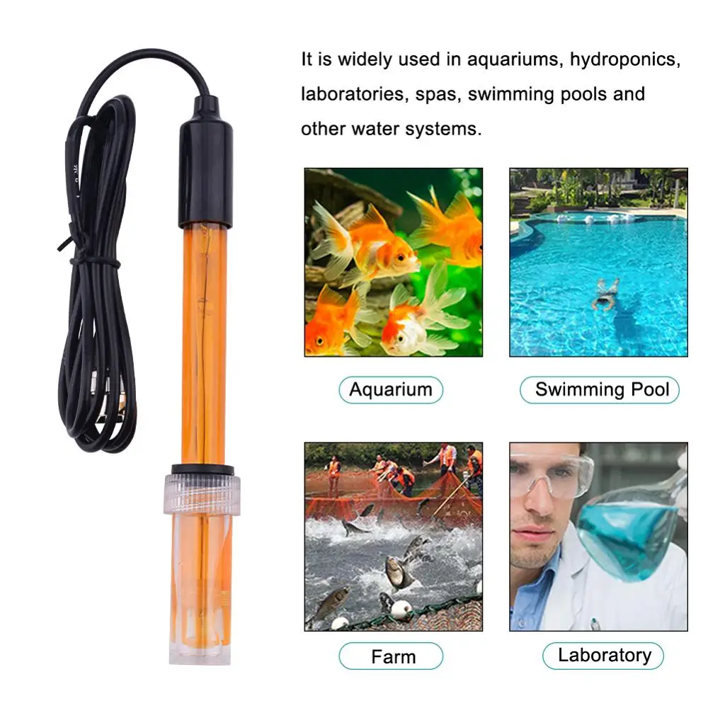 PH ORP Electrode Probe Measurement of Redox Potential BNC Connector Glass Ball Probe for Aquarium Hydroponics Labs 6
