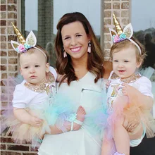 Европейская и американская мода, ободки для волос в виде единорога, кролика, ушастого цветка, Детская повязка на голову, Мультяшные аксессуары для волос