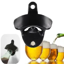 Удобная нержавеющая сталь настенное крепление Бар Пиво Сода стеклянная крышка открывалка для бутылок инструмент