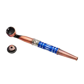 

Fashion Smoking Alloy Pipes Light Metal Pipes Smoking Pipe Herb Detachable Tobacco Pipes Gifts Weed Grinder High Quality 2020