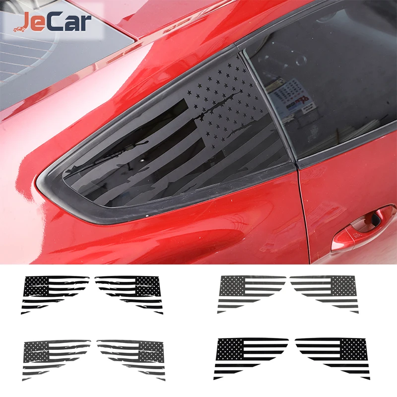 Hinten Fenster Dreieck Glas Dekoration Abdeckung Trim Aufkleber für Ford  Mustang 2015 2016 2017 2018 2019 2020 2021 Auto Zubehör