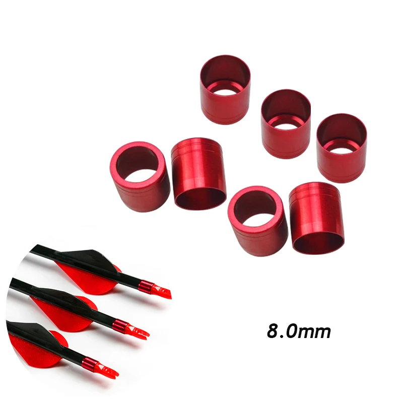 50Pcs Frecce In Alluminio Anello di Protezione per OD 8.0 millimetri albero Tiro Con L'arco 50Pcs Frecce In Alluminio Anello di Protezione per OD 8.0 millimetri albero Tiro Con L'arco