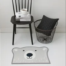 Simple Korean Style Bear Head Mat Door Mat Entrance Doorway Coaster Cute Cartoon Mat