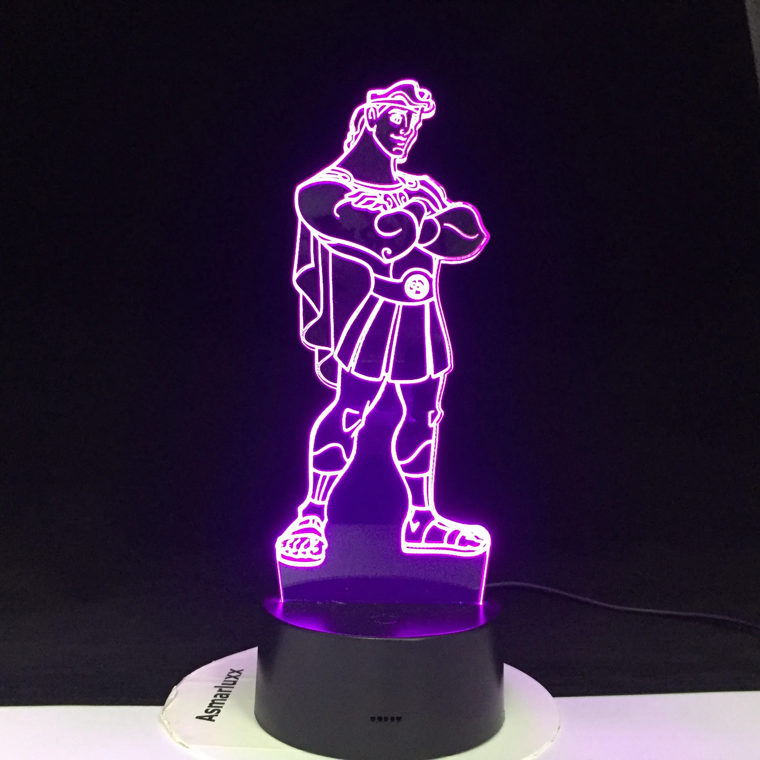 Hercules Prince Figure Moive декоративный светодиодный ночник для детей, прикроватная тумбочка для спальни, 3D ночник с USB батареей
