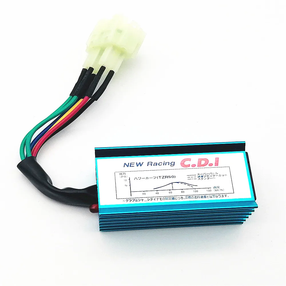 

Blue 6 Pin AC Racing CDI Box Ignition Coil Fits For GY6 Scooter Moped 50cc 60cc 125cc 150cc 152QMI 157QMJ