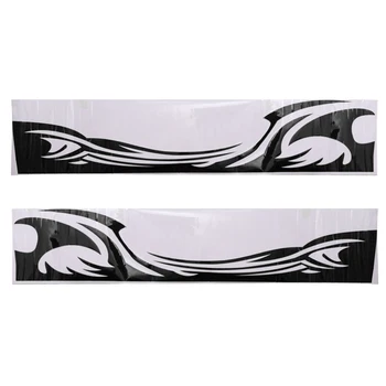 

2x Car Flame Totem Side Skirt Modified Personal Decoration Body Paste