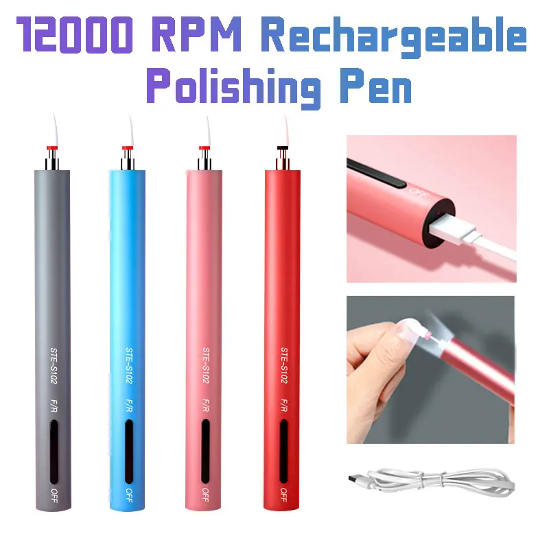 

Rechargeable Nail Drill Machine for Manicure Machine12000RPM Nail Milling Machine & Accessory Cutters for Pedicure Set