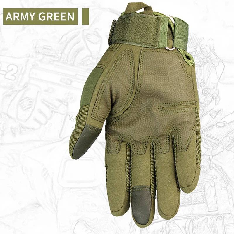 Зимние Утепленные армейские военные тактические перчатки с полным пальцем, пейнтбол, страйкбол, стрельба, боевые противоскользящие велосипедные жесткие перчатки с защитой суставов