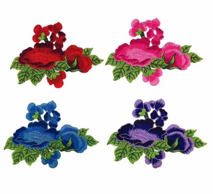 Цветочный воротник в виде розы нашивки для одежды платьев шляп сумок джинсовая