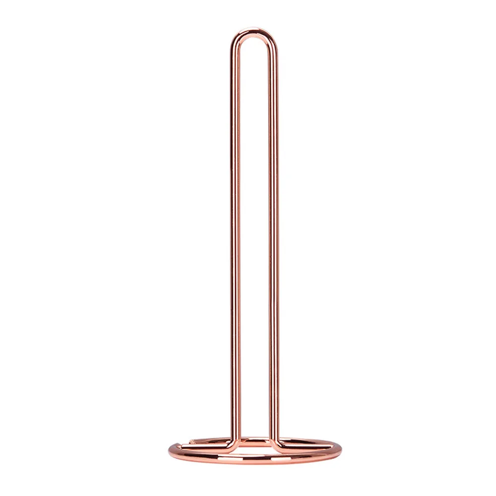  Nordic Style Iron Desktop Roll Paper Rack Simple Rose Gold Restaurant Living Room Toilet Roll Holde