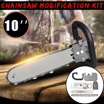 

10 Inch Woodworking Chainsaw Bracket Set For 100 Electric Angle Grinder DIY Electric Saw Chainsaw Transfer Conversion Head Set