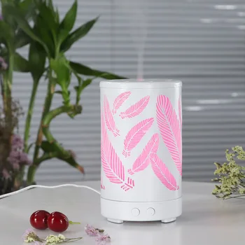 

100mL Creative openwork pattern colorful night light humidifier Iron Essential Oil Aroma Diffuser for Home Bedroom Decor