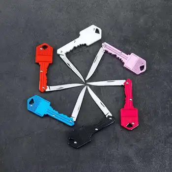 Mini Key Knife Letter Camp Outdoor Keyring Ring Keychain Fold Open Opener Pocket Package Survive gadget Multi Tool Blade Box kit 5