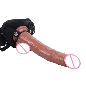Women's Strap-on Huge Realistic Dildo for Women Strapon Dildos with Rings Women Strapon Harness Belt Sex Toys Big Long Dildo 6