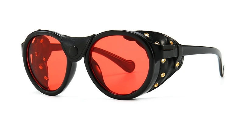46311 Steam Punk Oval Windproof Goggle Sunglasses Men Women Fashion Shades UV400 Vintage Glasses