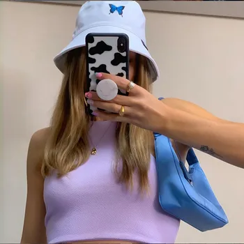 

women hat 2020 bucket hat for women Solid Butterfly Embroidery Foldable Anti-sunburn Bucket Sun Hats верша для ловли рыбы 30#