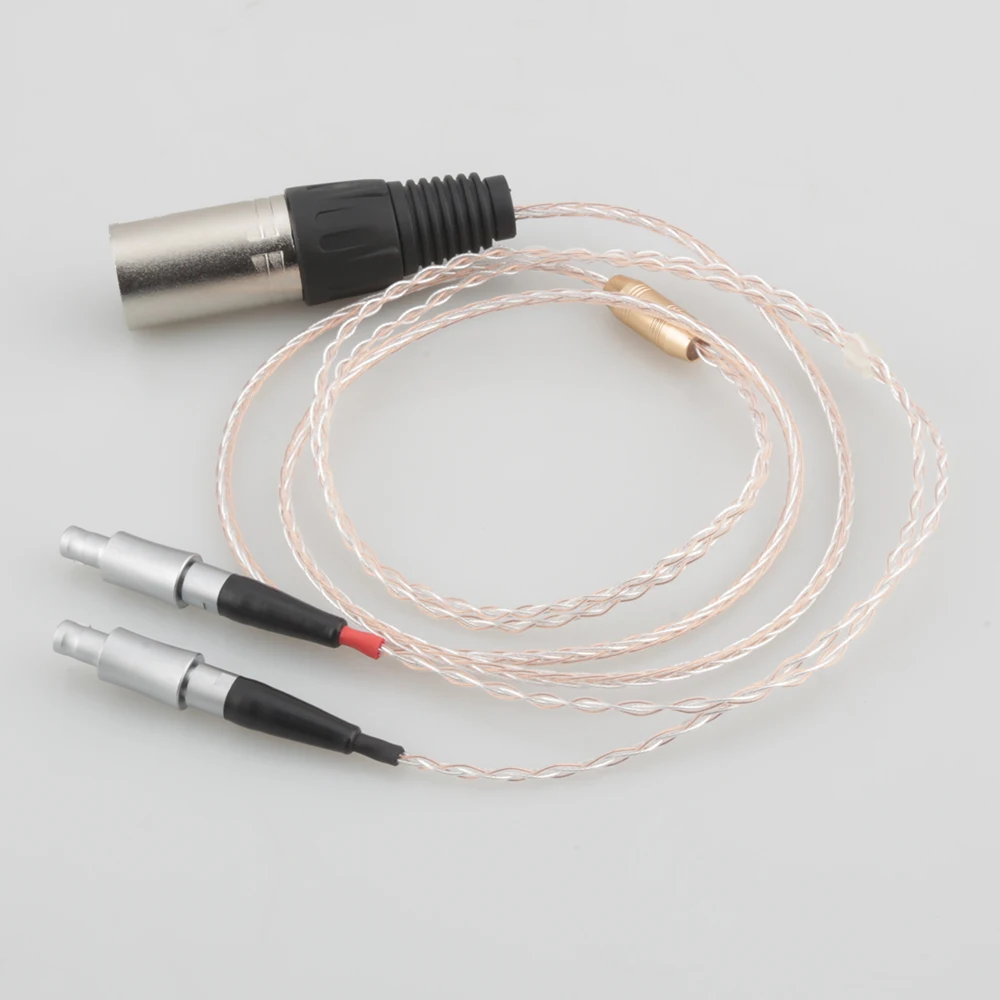 New HiFi Compatible Audio Upgrade Cable Replacement for HD800 HD800S Headphone 4 pin XLR Male Plug Replacement Upgrade Cable