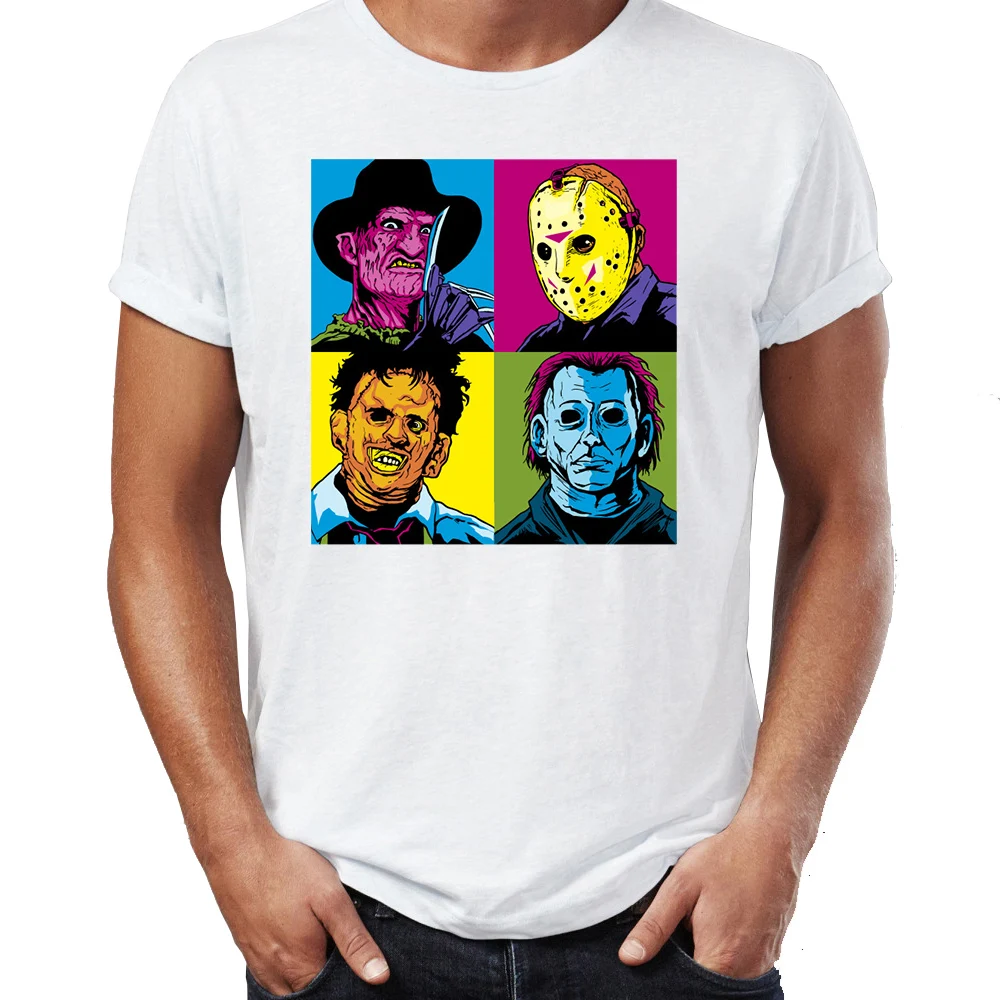 Мужская футболка маньяк парк ужасов тематический парк Джейсон клоун ...
