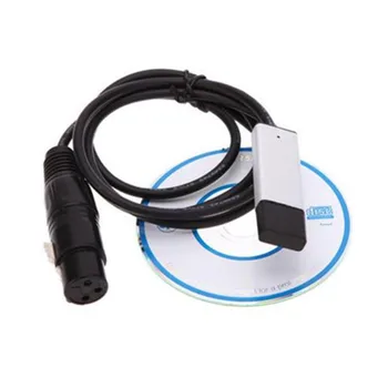 

USB To DMX Interface Adapter ,LED DMX512 Studio Computer PC Stage Lighting Controller Dimmer For LED Moving Head/Par LED/Beam
