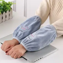 С милым изображением мультяшных кролика для детей студентов с длинными рукавами офисные Детский жакет из денима для девочки; Для женщин нарукавник в Корейском стиле головка Для мужчин работы манжеты с коротким