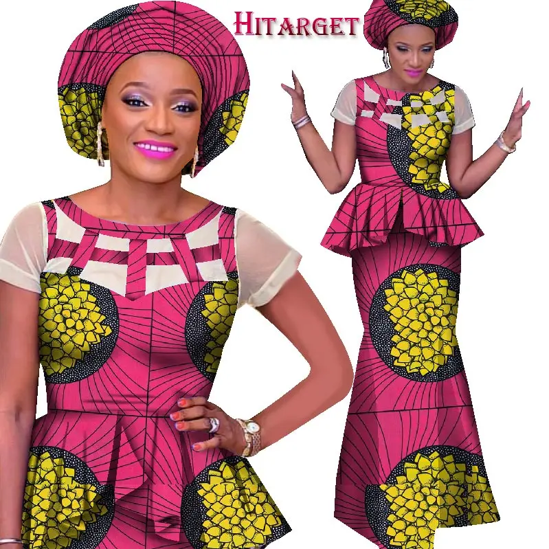Afrikaanse Ankara Print Rok Set Unieke Handgemaakte Mermaid Rok en Top Set Kleding Bruiloft Gast Jurk Rok met Hoofd Stropdas WY1557 Afrikaanse Ankara Print Rok Set Unieke Handgemaakte Mermaid Rok en Top Set Kleding Bruiloft Gast Jurk Rok met Hoofd Stropdas WY1557