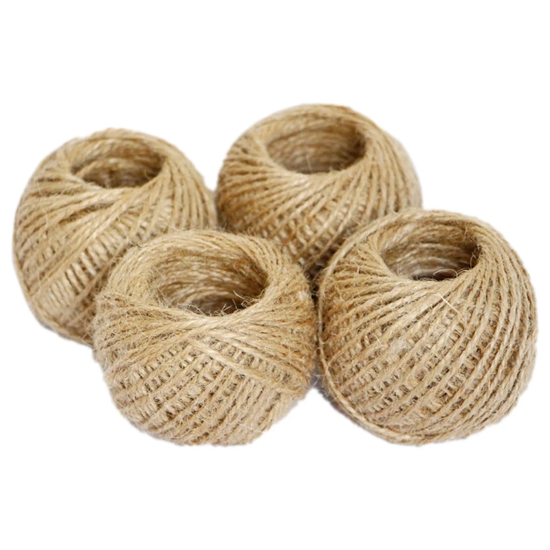 

Natural Jute Thread, Hand-Decorated Weaving Accessories Rope, Tag Binding Hemp Rope, for Handicrafts and Gardening