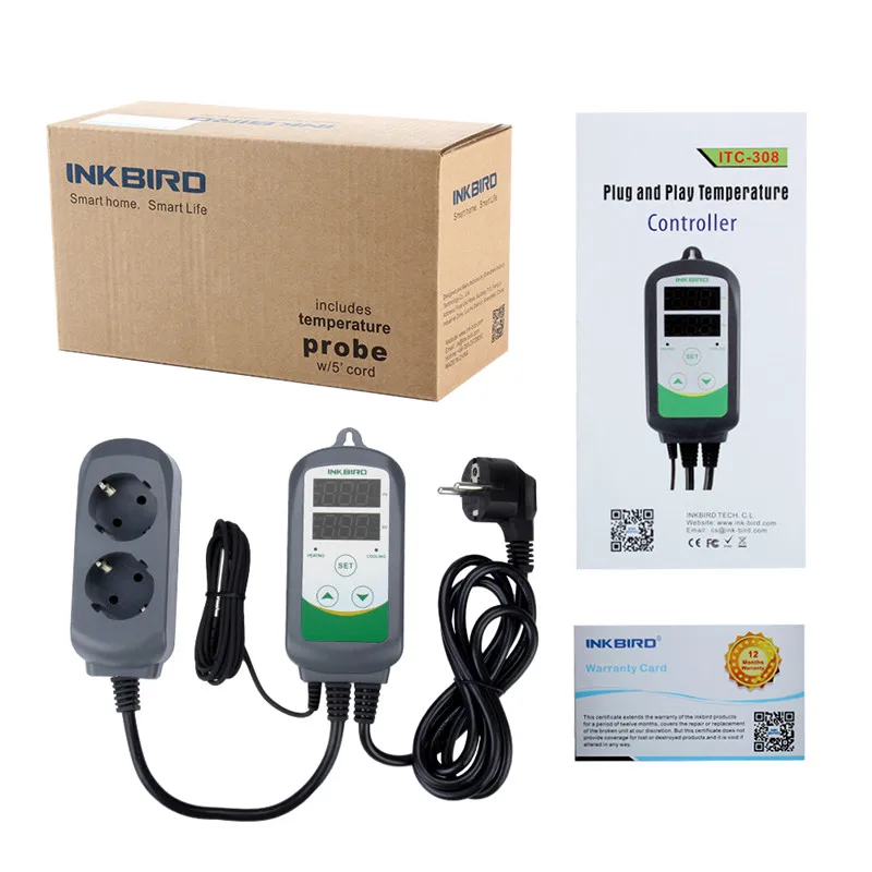 Inkbird ITC-308 Digitaler Temperaturregler / Thermostat mit Fühler